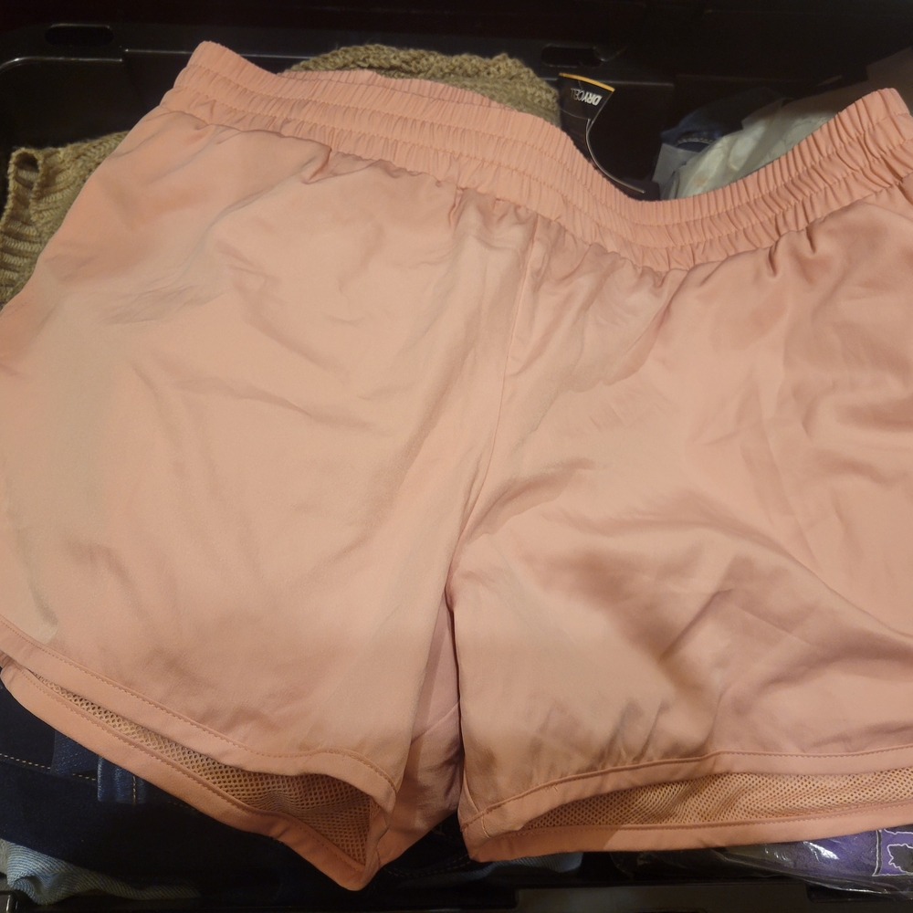 Puma Pink Athletic Shorts Lightweight Elastic Waist